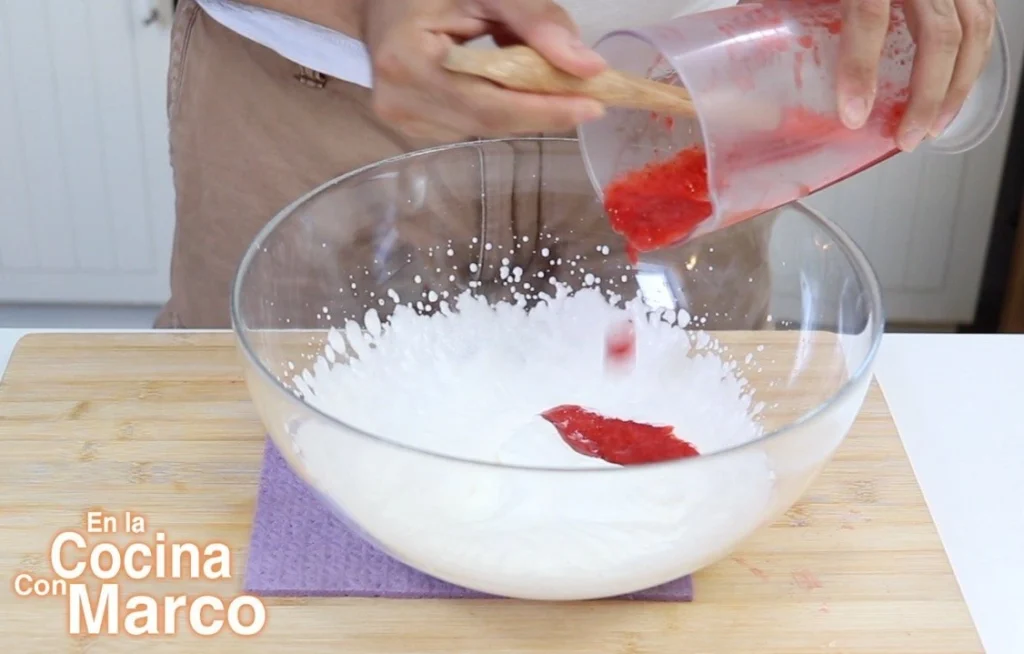 añadir fresas batidas