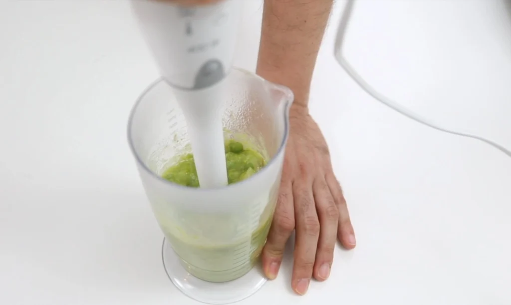 licuar crema de guisantes