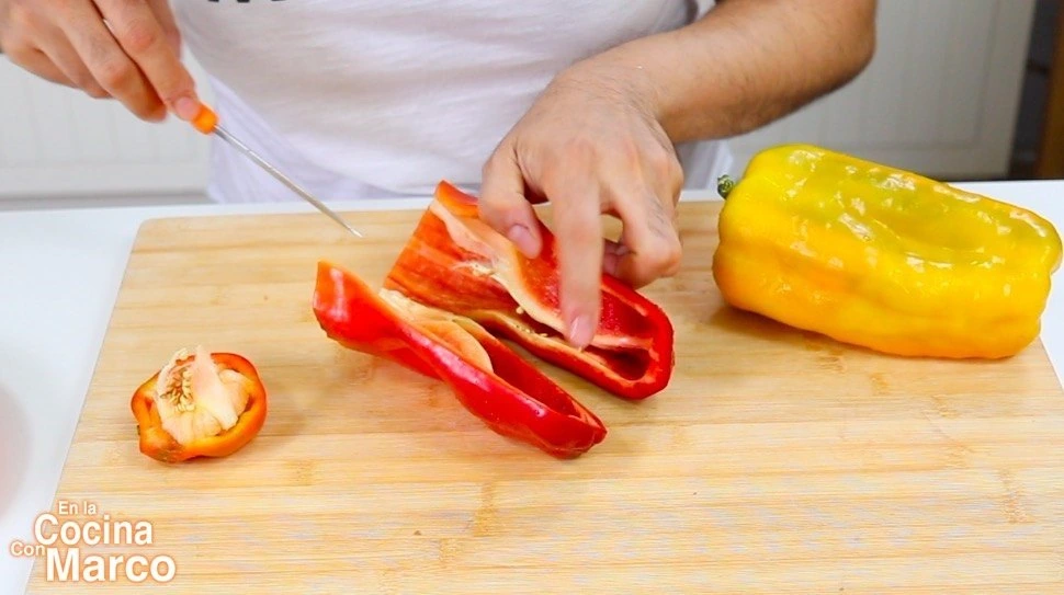 limpiar pimientos