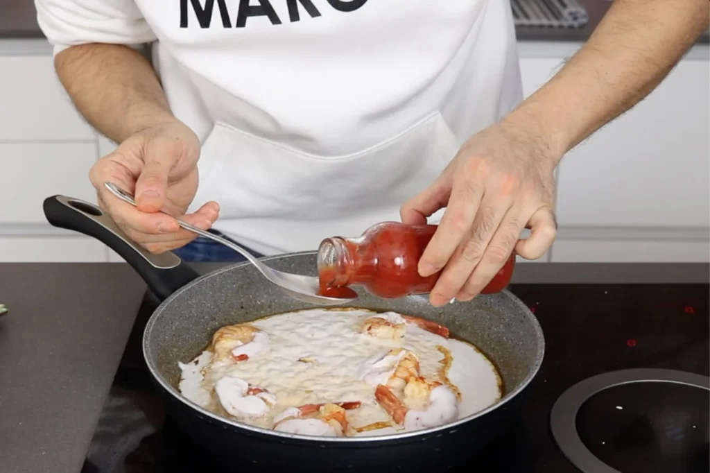 salsa gambas y coco