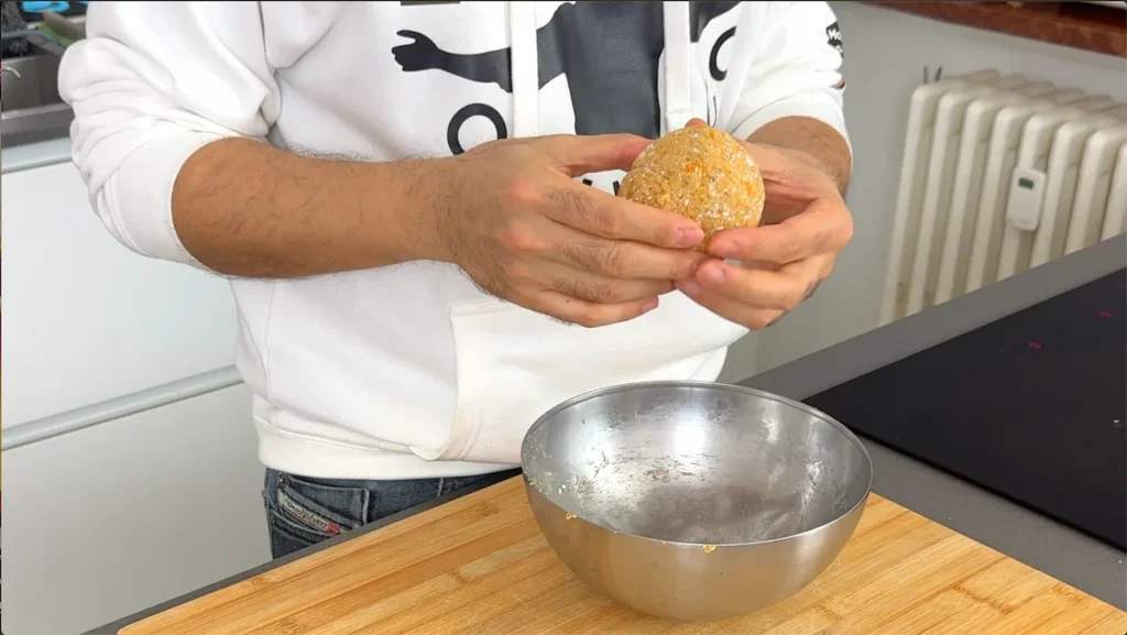 masa de calabaza y avena como base para la tarta