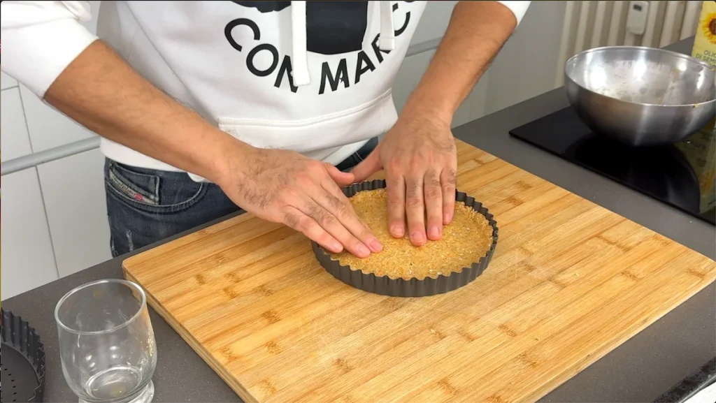 distribuimos la masa de avena como base