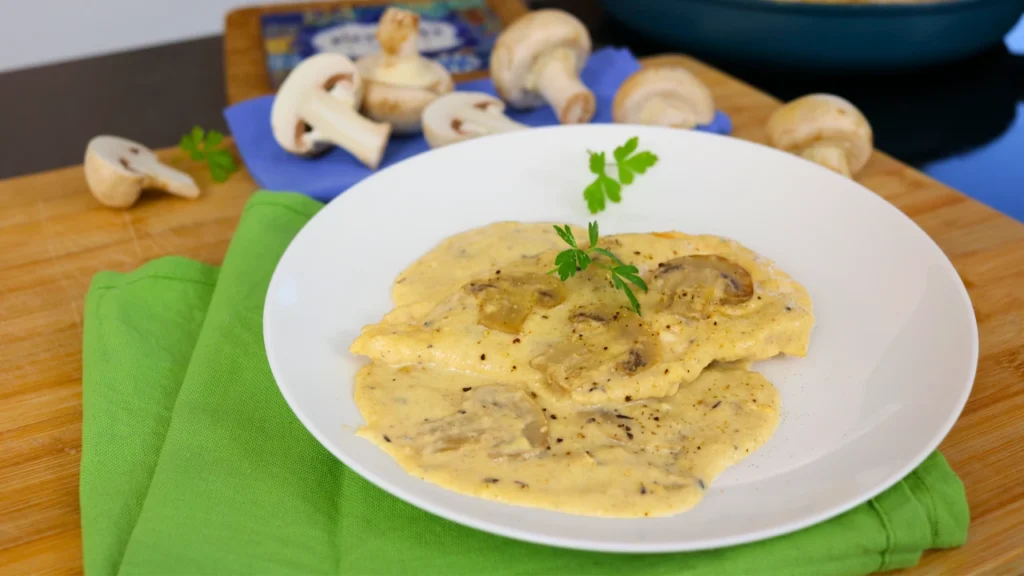 Pollo con champiñones