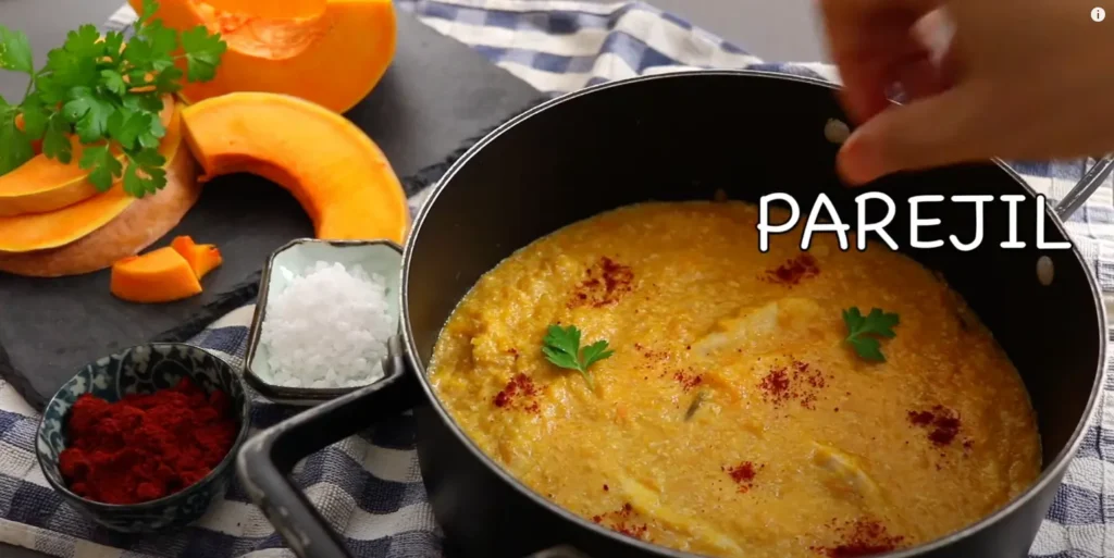 añadimos perejil al pollo con calabaza