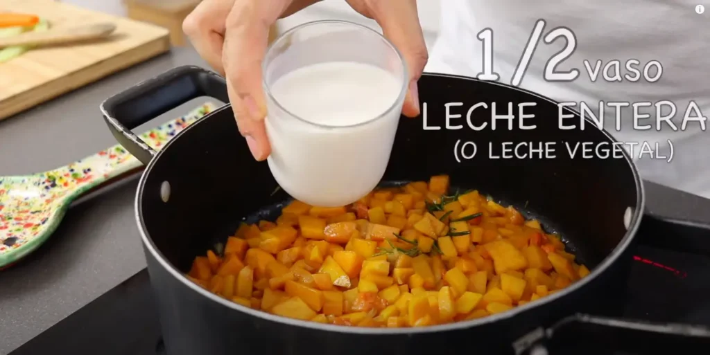 añadir la leche